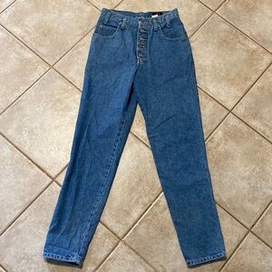 Sasson Vintage Le Dungaree Button Fly Jeans